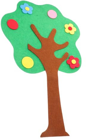 CHICAMPERA Kunstpflanzenbaum Für Kindergarten Realistischer Filzbaum Mit Äpfeln Leicht Zu Montieren Vielseitig Einsetzbar Für Kreative Lernumgebungen Ca Spielzeug Für Kognitive Spiele