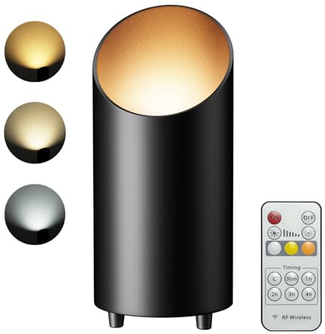 Wireless Spot Lights, Dimmable Modern Uplighter Wall Wash Lamps, Accent Light Indoor with Remote Control, 5000mAh Battery Operated Plant Uplighters Indoor with Timer, 3000K/4000K/6000K
