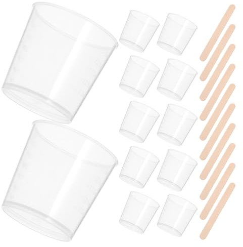 Anneome 30piezas Vasos Graduados Para Resina Taza Medidora Pequeña Con Palitos De Madera