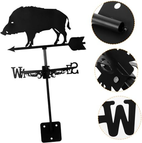 Veemoon Vintage Wetterhahn Für Garten Wetterfahne Windrichtungsanzeiger Mit Wildschwein-Design Für Außenbereiche Und Garten-Dekoration