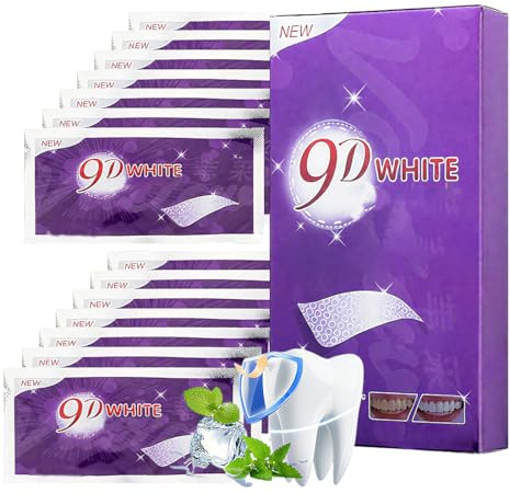 XPEX 28 PCS（14 borse）Strisce sbiancanti. hismile sbiancante denti,Rimuovono la maggior parte delle macchie per un sorriso più luminoso.