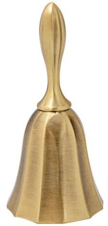 MAGICLULU Campanello a Mano per Ristorante in Lega di Zinco Campanello da Tavolo in Metallo Maniglia Ergonomica per Bar e Servizio Design Retrò 4.8x4.8x10 Cm Uso per Sala da Pranzo