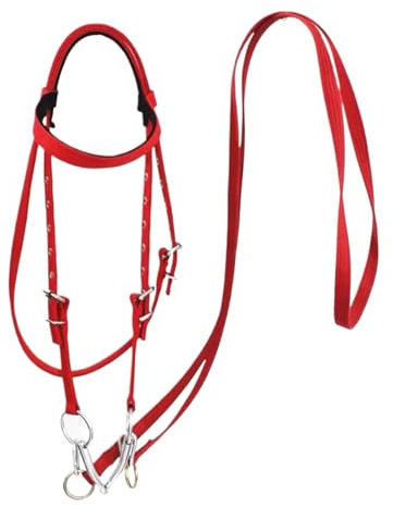 Cabezal de cuerda equina: versátil juego de bridas para caballos, arnés ajustable resistente con riendas de control, tachuela de animales resistente para montar, trabajo en ranchos y entrenamiento de