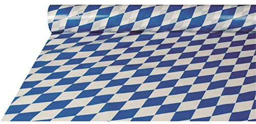 Tischdecke, Folie 20 m x 1 m Bayrisch Blau Oktoberfest