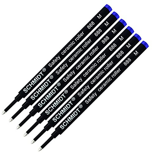 Blue Schmidt 888 Tintenrollermine, Medium, 6 Stück