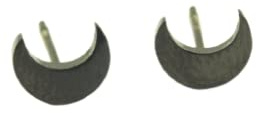 Edelstahl Ohrstecker Mond Sichel Stecker schwarz Ohrringe