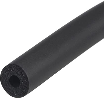 sourcing map Schaumstoffschlauch für Griffstütze, Rohrisolierung, 6 mm Innendurchmesser, 16 mm Außendurchmesser, 1 m Länge, Schwarz
