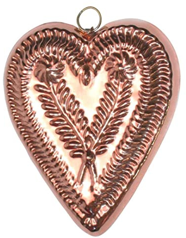 Creartistic Cœur en cuivre à Suspendre, décoration Murale en métal, Forme de cœur 14 x 12 cm, Moule en Forme de cœur pour Chocolat, Pudding, décoration de Cuisine, Beau comme Cadeau de Mariage