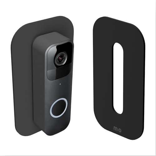 Plaque murale en plastique Perspex résistant avec sonnette BlinkDoorbell Finition satinée Noir