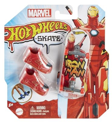 Hot Wheels Skate Iron Man Griffbrett Spielzeug Fahrzeug für Kinder ab 5 Jahren