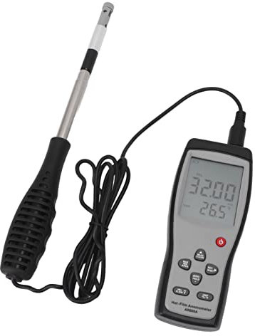 Anémomètre à Fil Chaud Portable USB Mputer Mmunication Jauge de Température de Vitesse du Vent avec Capteur Thermique pour l'industrie Agricole Autoroute