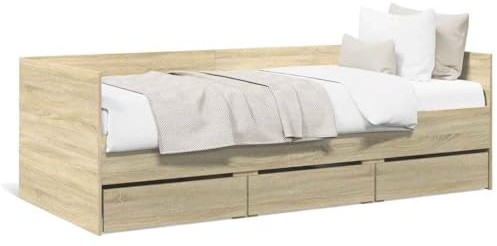 vidaXL Tagesbett mit Schubladen ohne Matratze Sonoma-Eiche 100x200 cm
