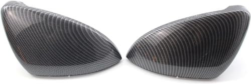 Auto Spiegelkappen für Touran Golf GTI 7 Mk7 2014-2017 2018 Seitenspiegel Abdeckung Rückspiegel Abdeckkappe Ersetzen Sie die Tuning Zubehör,1 Pair Carbon Fiber
