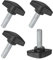 M METERXITY 4-Pack Thumb Screws, M8x25mm Tee Wing Knobs, Plastic T Handles Clamping Knob for Woodworking/Machinery/Equipment, Tightening Thread Thumbscrew [Black]