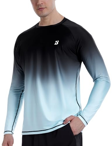 Roadbox Men's UPF 50+ Sun Protection Shirt Long Sleeve, Quick Dry Breathable Rash Guard for Swimming, Fishing, Hiking & Running