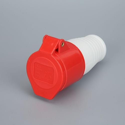 REIUAFWYGV Electrical Industrial Power and Socket 4 pin 3P+E IP44 16A AC 380-415V Waterproof Male Famale Cable Connector(214)
