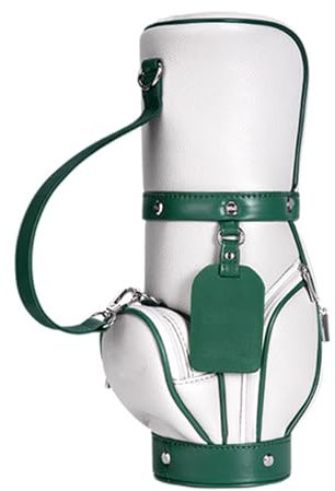 Generisch Golftasche Für Damen – Ultraleichte, Tragbare Umhängetasche Mit Trennwänden Und Reißverschlusstaschen, Golf-Schultertasche Aus PU-Leder Für Das Training Im Freien - Grün