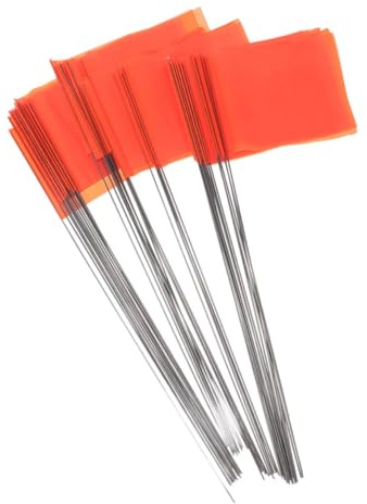 Toyvian 30 Bandiere Di Segnalazione Per Giardino Con Asta in Filo D'Acciaio Triangolari Per Marcatura Paesaggistica Irrigazione E Segnalazioni Esterni