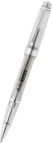 Cross Bailey Light Translucent Kugelschreiber (Kugelschreibermine 8562-1 schwarz, Strichstärke M - medium, dokumentenecht, Kappenmodell, Premium Geschenkverpackung) transluzent klar/chrom