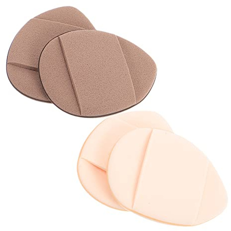 CALLARON 4stücke Dreieckige Puderquaste Für Gesichtspuder Mini-puderquasten Als Make-up-quaste Fingerquaste Mit Kissenquaste Für Concealer Und Foundation Kleine Beauty-quaste Für Reisen
