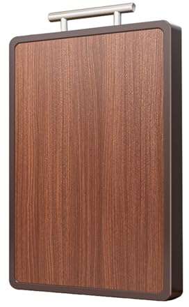 Carving Station Board, Steak Chopping Board, Raw Meat Preparation Board, Block Board with Groove, Double-Sided Meat Board for Cutting, Chopping, Serving and Grilling,
