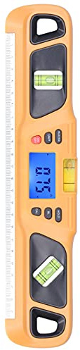 TYCIONG Nivel de Burbuja Digital con Imán Fuerte, 3 Modos de Conmutación de Pendiente Resolución de 0,05°, Amplio Rango de Medición para Decoración del Hogar, Jardín, Trabajo Industrial (Naranja)