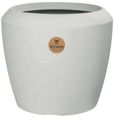 Vyveo - Blumentopf Liora - 56x48 - Weiß - Blumentopf für den Innen- und Außeneinsatz - Übertopf - Pflanztopf - Pflanzgefäß
