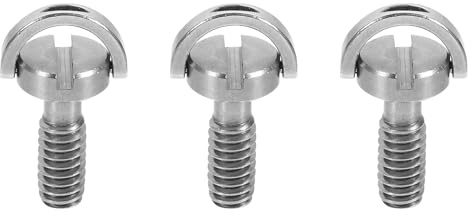 jojofuny Vite di Montaggio per Fotocamera 1/4” in Acciaio Inox con Anello d Incernierato, Set da 3 Pezzi per Treppiede e Monopiede, Accessorio per Fissaggio Rapido su Piastra a Sgancio