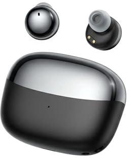 FADCAMELOS Auriculares Bluetooth 6.0 Ultra Mini, 2 en 1 con Modo Día y Noche, Sonido Estéreo HiFi y Micrófono, Cascos Inalámbricos Estéticos IPX5 para Sueño o Uso Casual