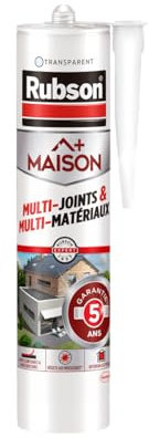 Rubson - Mastic Maison Multi-Joints & Multi-Matériaux Transparent (cartouche de 280 ml) - Mastic silicone neutre nouvelle génération multi-fonctions - Mastic étanche avec formule sans odeur