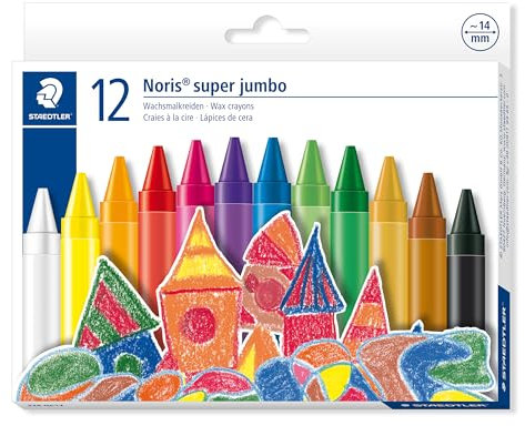 STAEDTLER 226 NC12 - Noris Club Super Jumbo Wachsmalkreide, 12 Stück im Etui