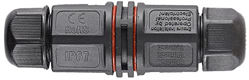 CABLEPELADO Conector de Cable Estanco 3 Contactos | Conector Estanco 3 Pines | Conector de cable de caja de conexiones | Tipo Recto | Impermeable | Apto para cables con un diámetro de 3 mm a 10.5 mm