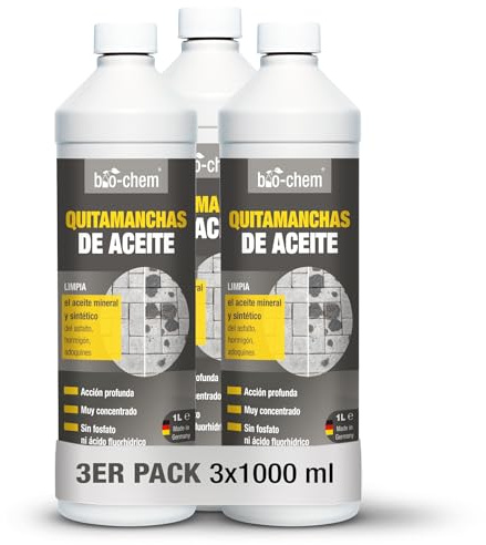 bio-chem Smacchiatore per macchie d'olio da 3L, per pietra e calcestruzzo