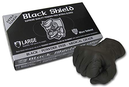 Maxisafe - Guanti monouso in nitrile extra resistenti, taglia L, confezione da 100