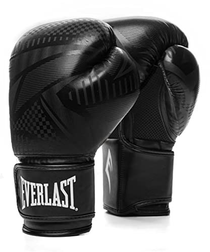 Everlast Spark boxningshandskar | träningshandskar för män och kvinnor | säker passform krok och ögla med handledsstöd | tung väska & fitnessträning (16 oz | BLK Geo)
