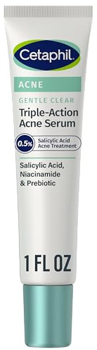 Cetaphil Sanftes, klares Triple-Action-Akne-Behandlungsserum mit Salicylsäure, behandelt und verhindert Akne, ideal für Post-Akneflecken, für alle Hauttypen, 28 g