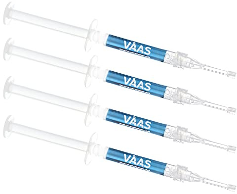 Teeth Whitening Gel for Trays, 4 Take Home Syringes, 35% Carbamide Peroxide, with Potassium-Nitrate, Trays Not Included, USA Made, Teeth Whitening Kit by Everest VAAS