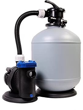 Paradies Pool® Sandfilteranlage Pro Line 470/12 mit 12 m³/h selbstansaugender Umwälzpumpe mit Vorfilter inkl. 470 mm Kessel, 6-Wege-Ventil, Druckanzeige, für sauberes Poolwasser, Menge: 1 Stück