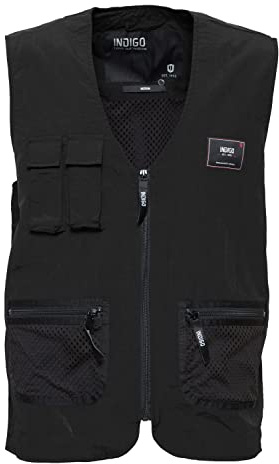Indicode IDPiet – 10358 mm herrväst utomhusväst, Svart (999), XL