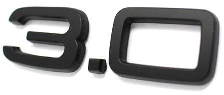 Emblema 3.0 in plastica con retro adesivo in schiuma (3.0 nero opaco)