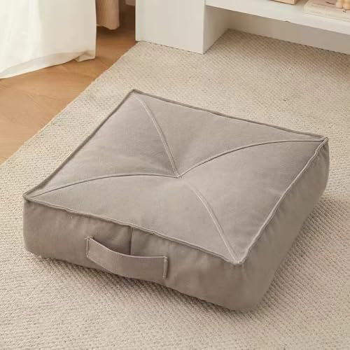 LSFYYDS Coussin rehausseur très épais 15 cm, Rond/carré 100% Coton pour Fauteuil, Voiture, Bureau, Chaise pour Personnes âgées Post-opératoire, Fauteuil Roulant (Gris Clair, 50 x 50 x 15 cm)