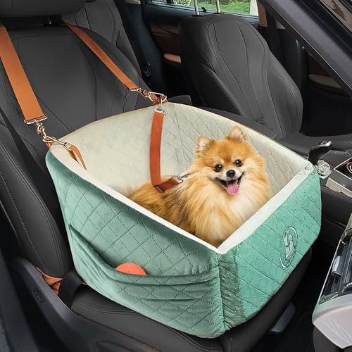 iPetba Hunde Autositz für Kleine Hunde – Crash-Schutz, Anti-Rutsch, Schützt Autoinnenraum, Abnehmbar & Waschbar