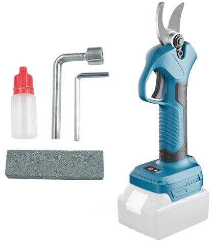 Powtree Sécateur électrique sans fil pour Makita 18 V (sans batterie), moteur sans brosse, scie à élaguer électrique, ciseaux sans fil, écran LCD pour élaguer les arbres et les arbres fruitiers