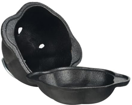 Juqoyue Olla de Horno Holandesa de Hierro Fundido Pre-Sazonada, Pan de Patata Tostador de para Su Horno de Cocina o Parrilla Al Aire Libre Ramen Pot