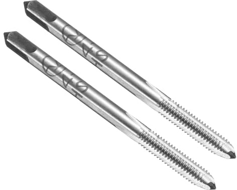 QUARKZMAN 2 Stück Hand Gewindebohrer Set, M4x0 7 Metrisch Gewindeschneider | Rechtshänder HSS6542 Geradnut-Schlichtschneider (SB)