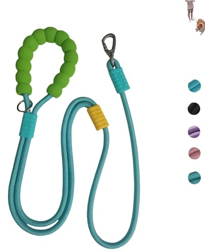 Hands Free Dog Leash,Adjustable Bungee Waist & Crossbody Leash with Comfortable Handle,Heavy Duty Nylon Rope for Small to Large Dogs,Safety Lock for Running,Hiking,Walking (Green)