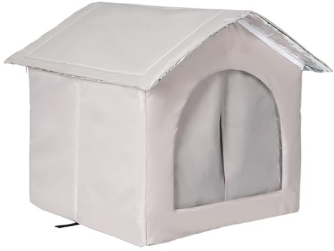 Outdoor Cat Shelter - Heated Bed with Screen, Winter Pet House, Protective Animal Tent, Soft Lining Place | Cat Shelter for Puppies Kittens Dogs Indoor Yard Garden Patio Porch Lawn Balcony