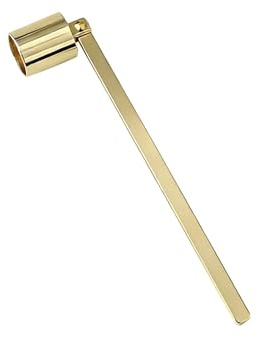 Candle Snuffer Gold Stainless Steel Long Handle Wick Extinguisher Home Use | No smoke or wax splatter, preserves even wax burn, safe heat-insulated use, durable polished finish, ideal gifting choice