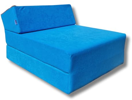 Natalia Spzoo – 3-teilige klappbare Schaumsessel (160 x 60 x 12 cm) gemütliche Faltmatratze für einen erholsamen Schlaf – Klappmatratze mit Schaumstoffkern & abnehmbarem Bezug