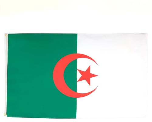 AZ FLAG Flagga Algeriet 90x60 cm Banér Algerisk Lätt Polyester 2 Öljetter